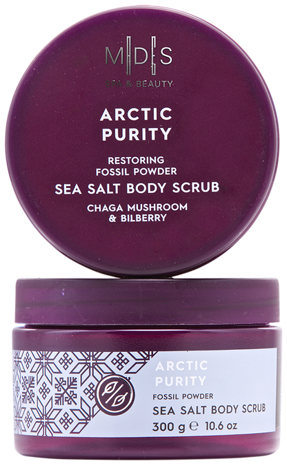 Скраб для тіла з морською сіллю ARCTIC PURITY chaga mushroom & bilberry